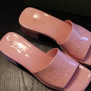Gucci Jelly Sandals - Pink - Size 8